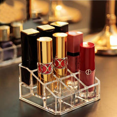 Sale!  Add to wishlist 9 Grid Acrylic Makeup Organizer Storage Box Cosmetic Box Women Lipstick Jewelry Box