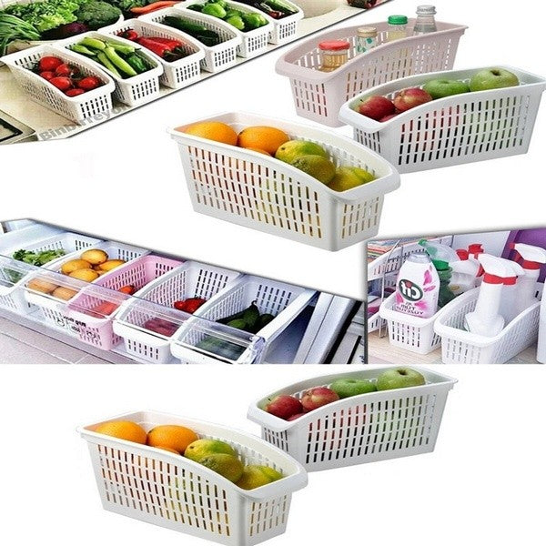 (Pack of 2) Fridge Basket Multi Purpose Fruits And Vegetables Basket