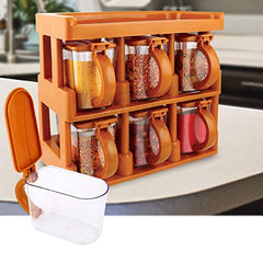 Master Chef 2-Tier Spice Rack With 6 Spice Jars